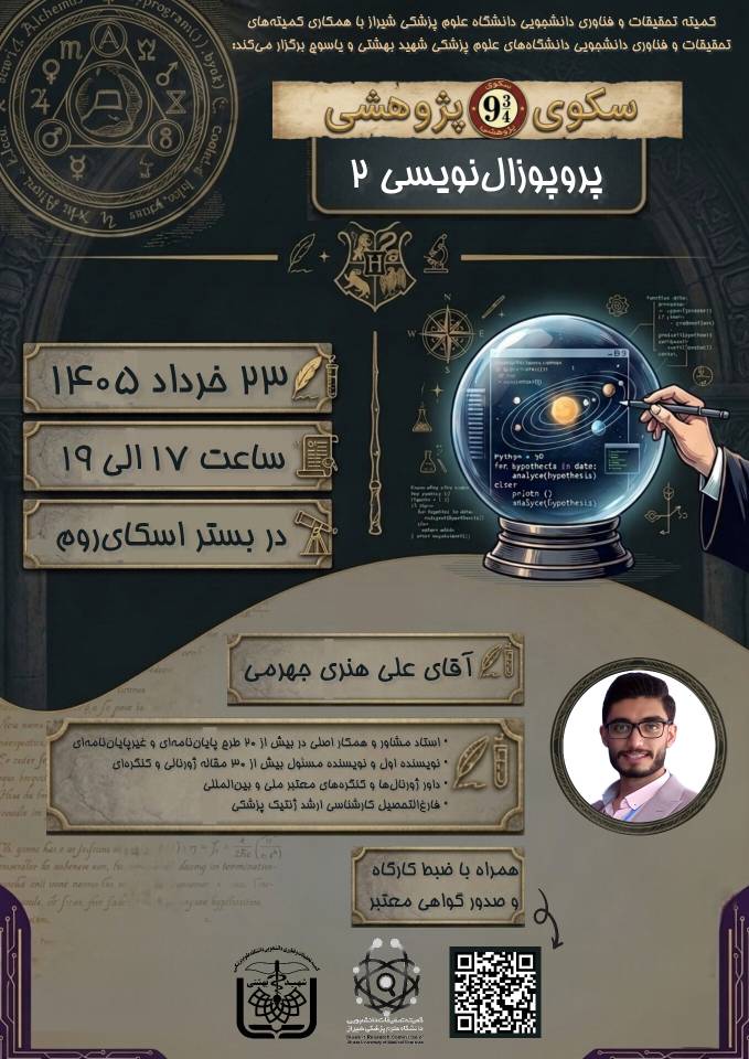 مدرسه بهاره‌ی سکوی ۳/۴ ۹ پژوهشی ‌مسیرِ شروع جادوی پژوهش جلسه هفتم
